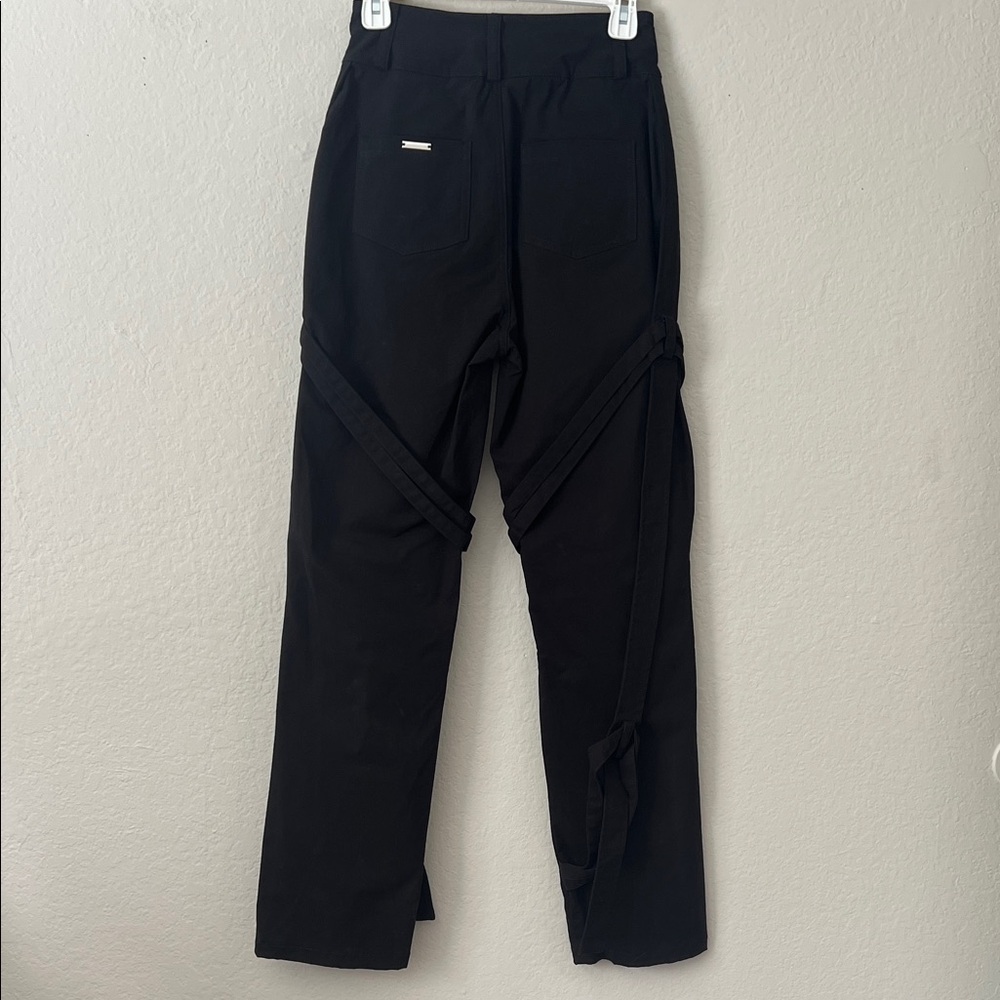 NWT MANIERE DE VOIR Carpenter Cargo Trousers Black Pants in Size 4 - Picture 8 of 16